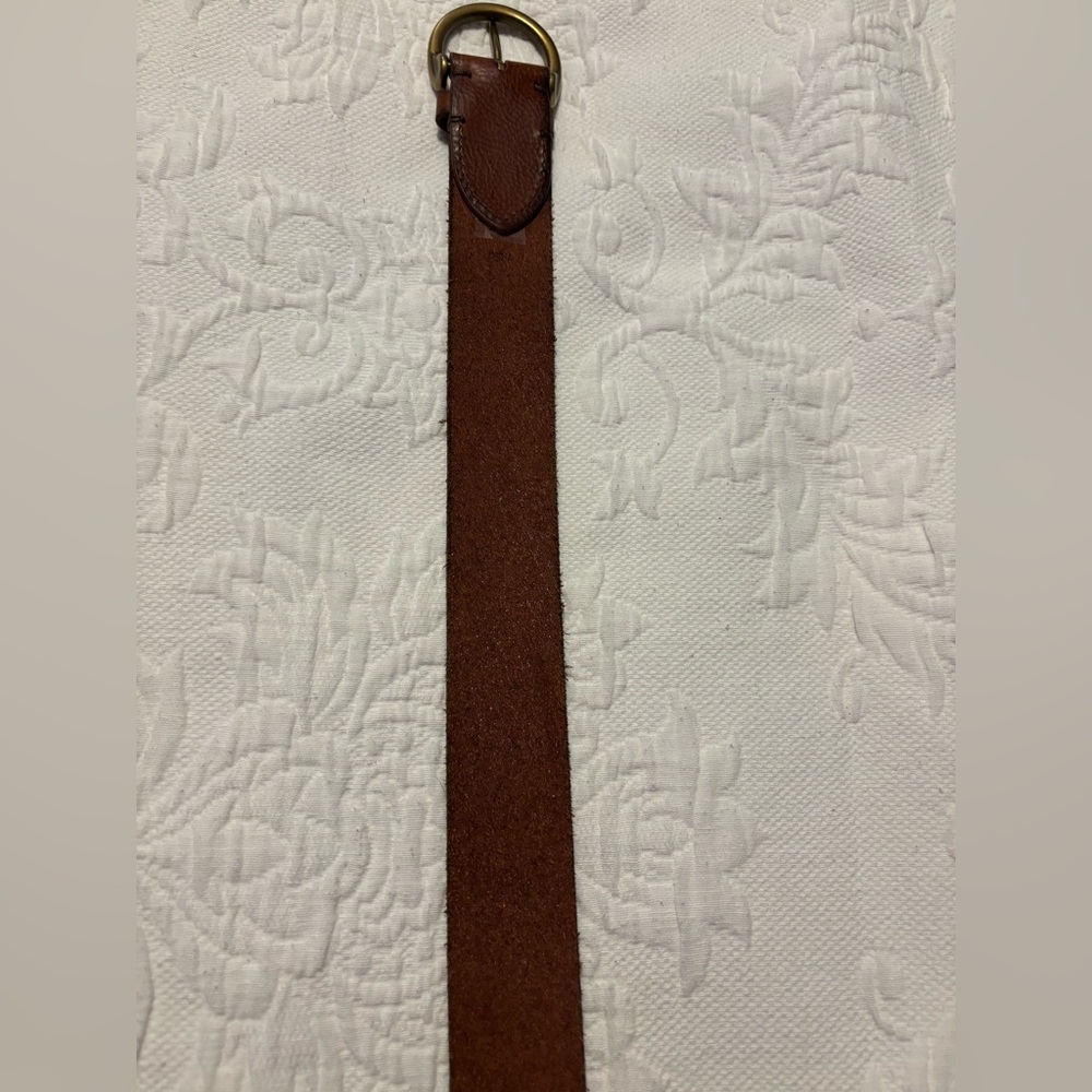 Brown vintage inspired genuine leather size medium Frye belt. Western, boho. - Picture 10 of 16
